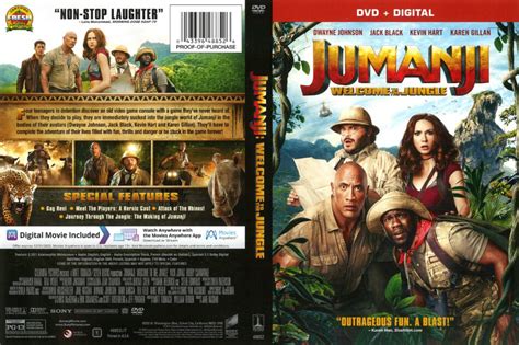 Jumanji: Welcome to the Jungle (2017) R1 DVD Cover - DVDcover.Com