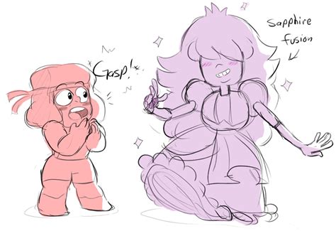 Sapphire Fusion and Ruby (doodle) by AccursedAsche on DeviantArt