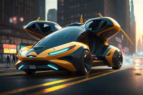 Premium AI Image | Concept art of a futuristic luxury taxi of the ...