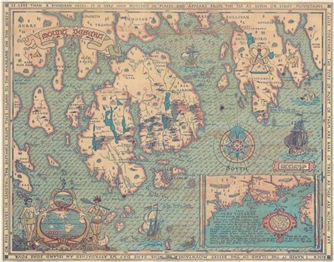 A Map of Mount Desert Island.: Geographicus Rare Antique Maps