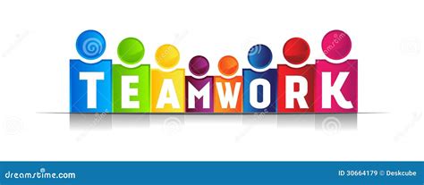 Teamwork concept word stock vector. Illustration of company - 30664179