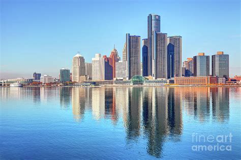 Downtown Detroit Michigan Skyline Photograph by Denis Tangney Jr - Pixels