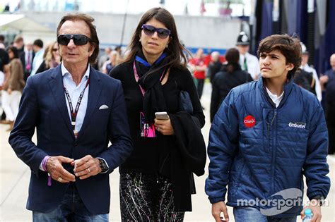 Emerson Fittipaldi, with family at British GP