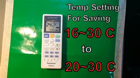 How to set temperature range on Panasonic AC remote Control - YouTube