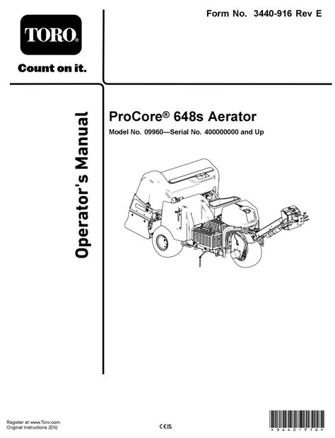 TORO PROCORE 648S OPERATOR'S MANUAL Pdf Download | ManualsLib