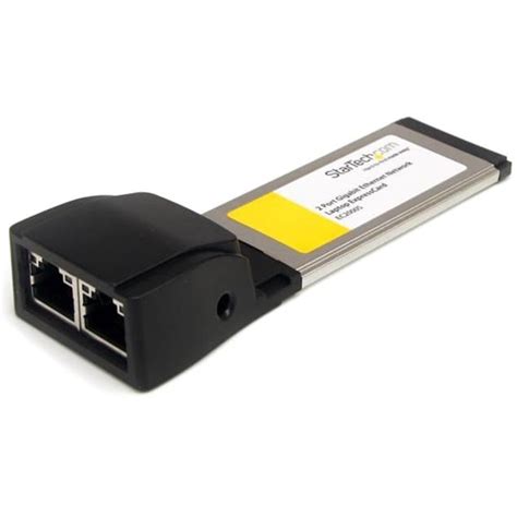 StarTech.com Dual Port ExpressCard Gigabit Laptop Ethernet NIC Network ...