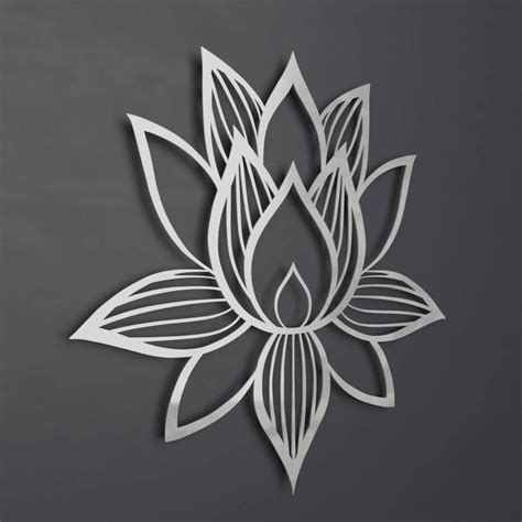 Lotus Flower Metal Wall Art Lotus Metal Art Lotus Flower