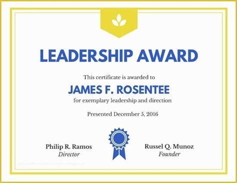 Leadership Certificate Template Free Of Leadership Award Certificate Templates by Canva ...