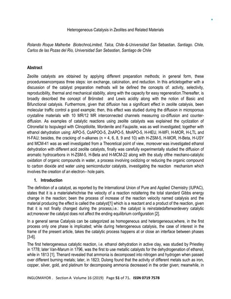 (PDF) Heterogeneous Catalysis Review