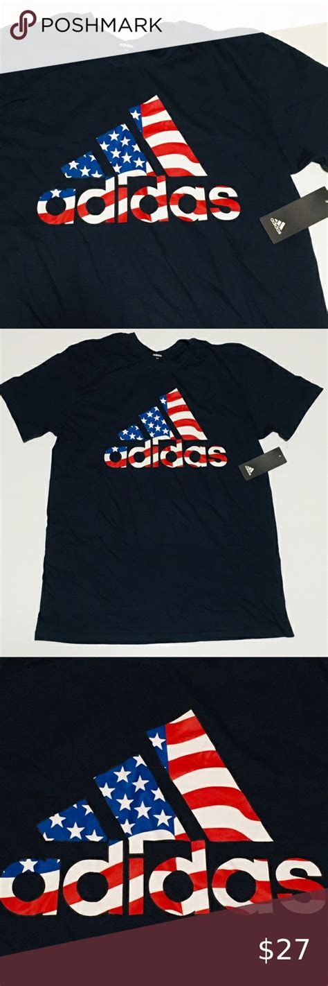 NWT Adidas Golf Flag Logo Casual Athletic T-Shirt Men’s Size XL XLarge Blue NEW Flag Logo ...