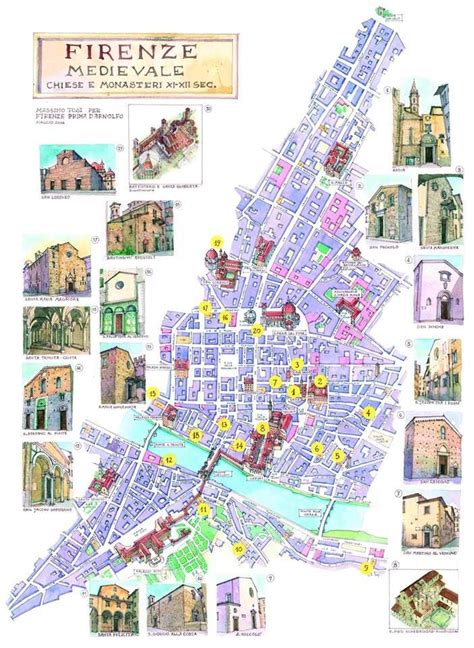 Medieval map of Firenze | Florence italy, Italy, Photo wall