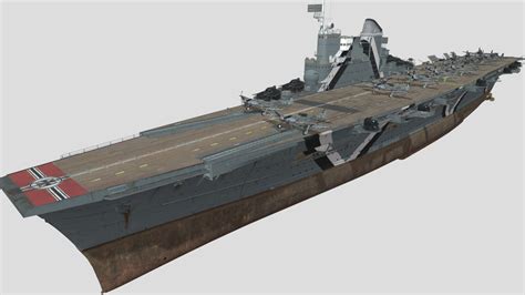 German Aircraft Carrier Verthandi - Download Free 3D model by 全斗焕 (@lxyun_2) [356d3e6] - Sketchfab