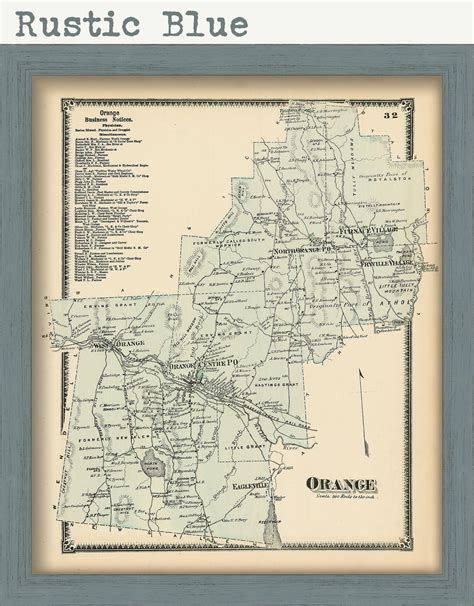 Town of ORANGE, Massachusetts 1871 Map