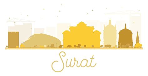 Surat City skyline golden silhouette. 15332813 Vector Art at Vecteezy