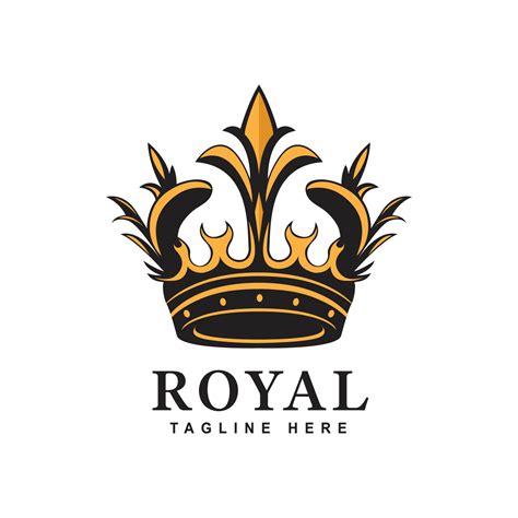 royal crown logo template design vector isolated white background 23838254 Vector Art at Vecteezy