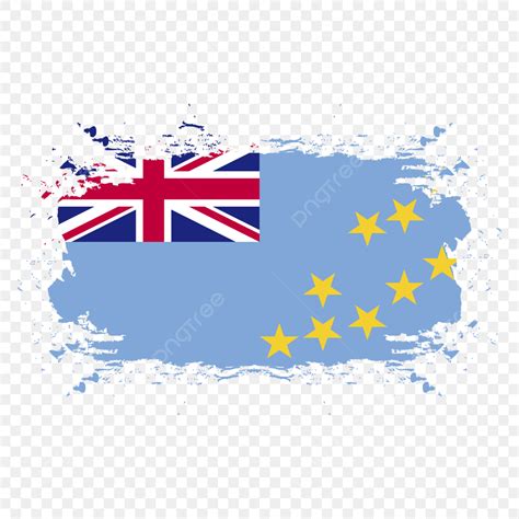 Tuvalu Flag Vector PNG Images, Tuvalu Flag In Brush Stroke Free Vector And Png, Tuvalu Flag ...