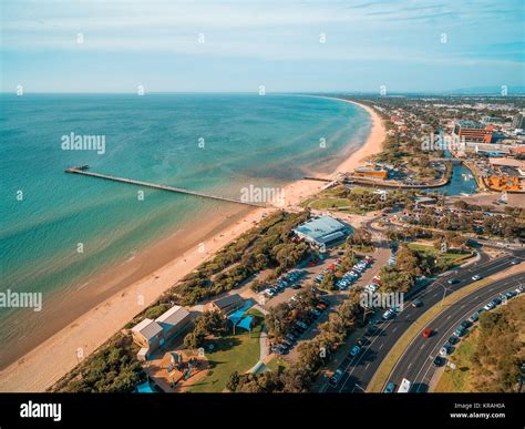 Aerial view of Frankston pier and coastline. Melbourne, Australia Stock ...