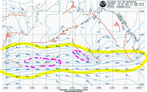 Central Pacific hurricane force storm forecast - Ocean Weather Services ...