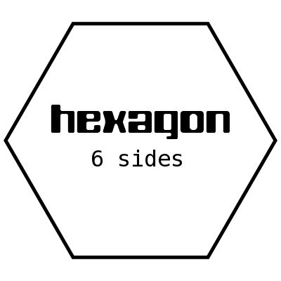 hexagon 6 sides with label - /education/geometry/hexagon_6_sides_with_label.png.html