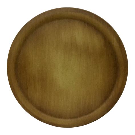 Mid Century Modern Large Round Wood Ware Serving Platter | Chairish