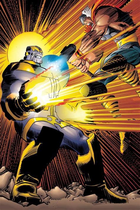 Thor vs Thanos | Thor comic, Thor comic art, Thor vs thanos