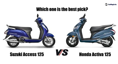 Honda Activa 125 vs Suzuki Access 125 – Specification Comparison » Car ...