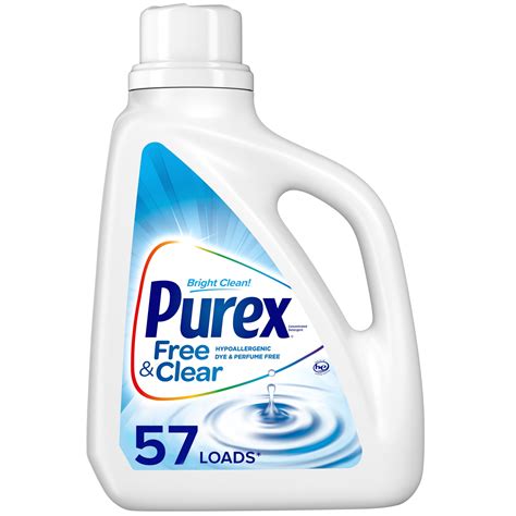 Purex Liquid Laundry Detergent, Free & Clear, 75 Fluid Ounces, 57 Loads - Walmart.com