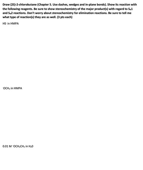 Solved Draw (2S)-2-chlorobutane (Chapter 5. Use dashes, | Chegg.com