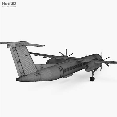 De Havilland Canada DHC 8-400 3D model - Aircraft on Hum3D