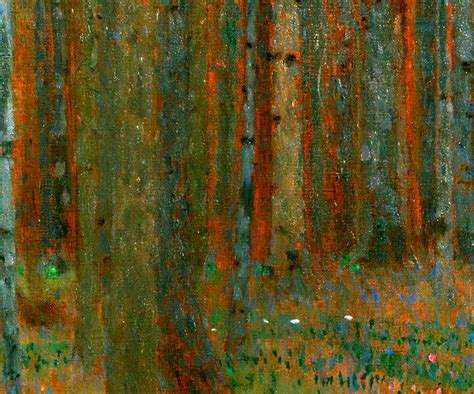 Gustav Klimt Pine Forest II Giclee Print Reproduction Painting | Etsy