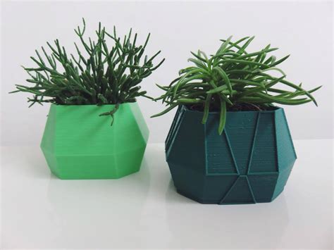 Free STL file Geometric planters v2・Object to download and to 3D print・Cults