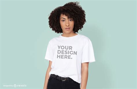 Female Model T-shirt Psd Mockup Design PSD Editable Template
