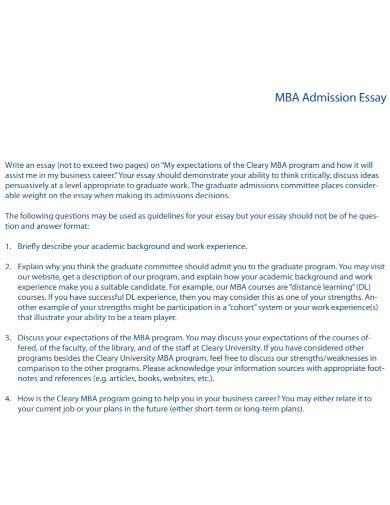 Admission Essay - 10+ Examples, Format, Pdf, Tips