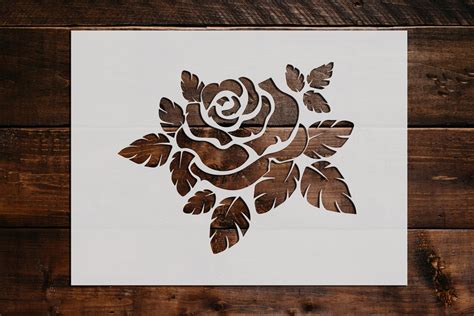 Rose Stencil Reusable Rose Stencil Art Stencil DIY Craft Stencil ...