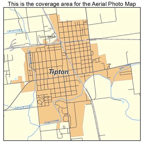 Aerial Photography Map of Tipton, IN Indiana