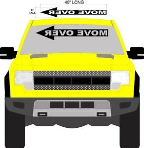 MOVE OVER FUNNY RACING HUMOR COOL Windshield Banner Vinyl Decal Sticker ...