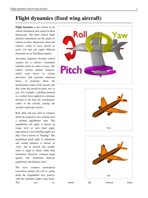 Flight Dynamics (Fixed Wing Aircraft) | Flight Dynamics (Fixed Wing ...