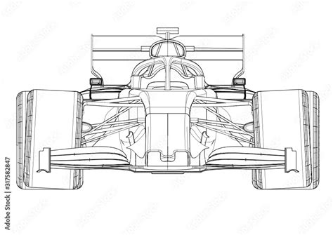 Silhouette F1 Car Vector Stock Vector | Adobe Stock