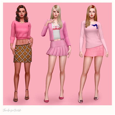 MEAN GIRLS LOOKBOOK Here are finally the recolours... — Nightlife Sims