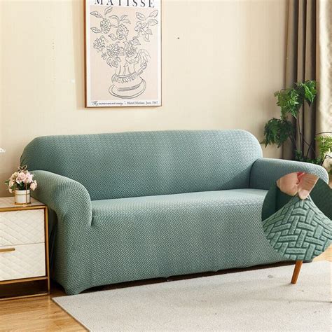 2024 L Shape Polar Fleece Sofa Cover : Pastel Green - Trendize