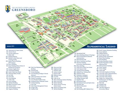 Uncg Map Of Campus - China Map Tourist Destinations