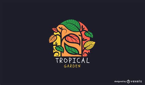 Tropical Leaves Logo Design Vector Download