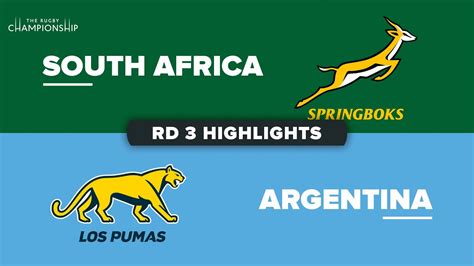 The Rugby Championship 2023 - South Africa v Argentina - Rd 3 ...