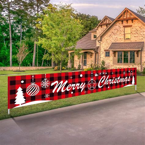 Large Merry Christmas Banner Santa Claus Xmas Outdoor Indoor - Etsy