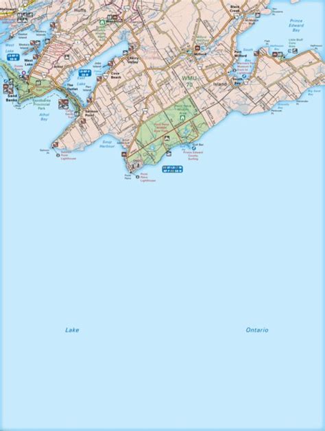 CCON07 Sandbanks Provincial Park - Cottage Country Ontario Topo Map by ...