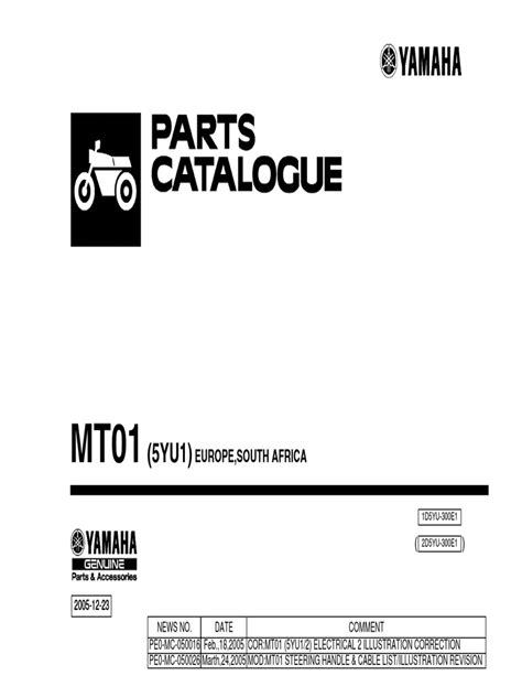 MT01'05 Parts Catalogue | PDF