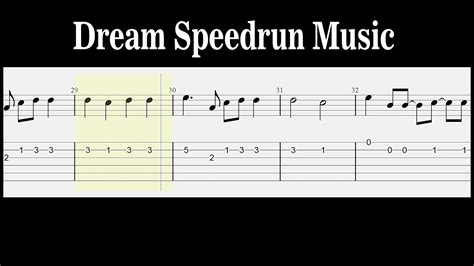 Dream Speedrun Music - Guitar Tabs Tutorial With Sheets - YouTube