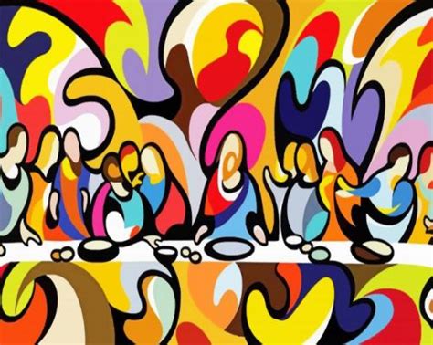 Abstract Last Supper Paint By Numbers - Numeral Paint Kit