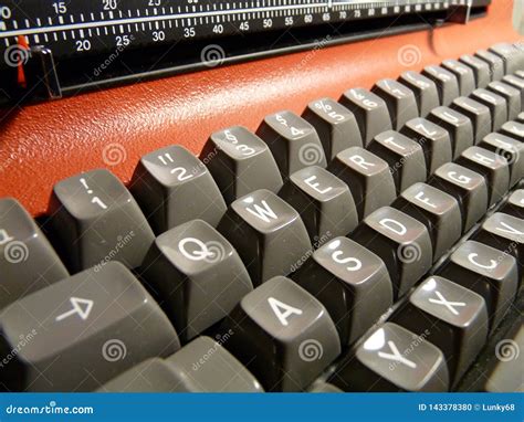 Vintage Keyboard of Old Electric Ball Head Typewriter Stock Photo - Image of electric ...