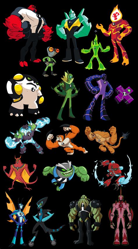 Ben 10 Reboot All Aliens by ChemistryChandra on DeviantArt